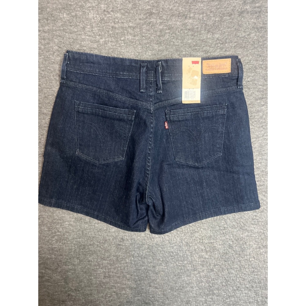 Levis Womens Dark Wash Denim Shorts Indigo Blue Size 4 4100173286 MJJFDK5T - Picture 2 of 11